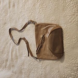 Madewell small leather crossbody. Taupe color. Good used condition